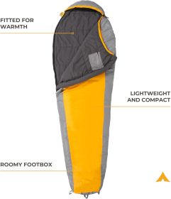20F and 5F Degree Sleeping Bag; Lightweight, Warm Weather Mummy Sleeping Bags for Adults and Kids, Camping, Backpacking, Hiking
